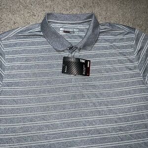 NWT Ariat Tek Heat Series Moisture Wicking Mens Polo Size XL Gray